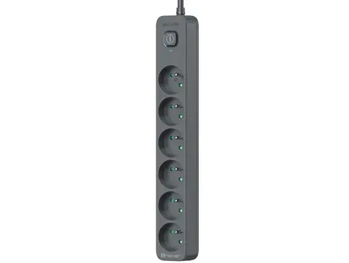 Prelungitor Tracer Power Line+ 1.8 m, 6 prize (Negru)