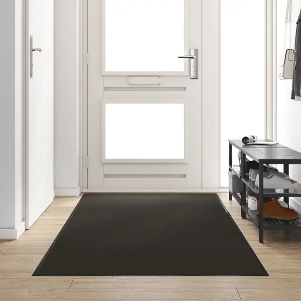 Pres de usa dreptunghiular, negru, 120x250 cm