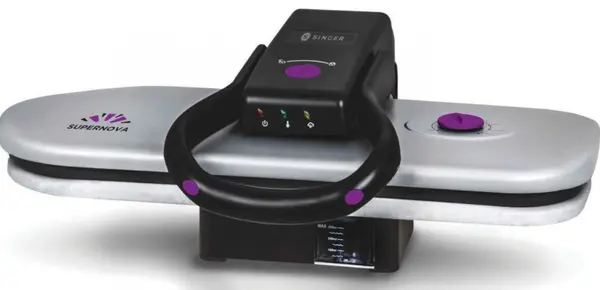 Presă de călcat cu aburi Singer - Super Nova, 1600W, 70 g/min, gri/negru