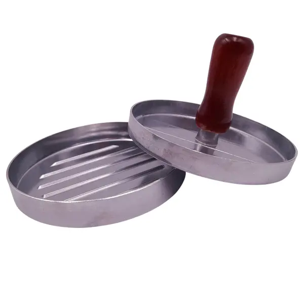 Presa manuala pentru burgeri DEPOX , Exquisite Chef, aluminiu, 11.5 cm, argintiu