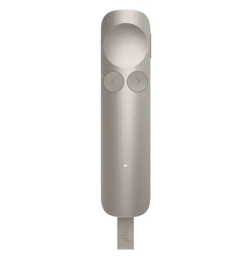 Presenter Logitech Spotlight 2, Wireless 30m, Bluetooth si Logi Bolt (Bej)