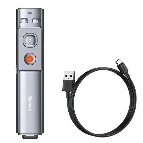 Prezentator wireless Baseus WKCD000013, Laser rosu, 100m (Gri)