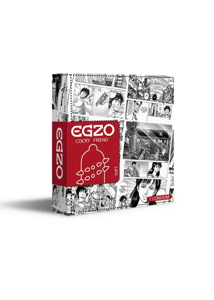 Prezervativ Egzo - Dragon Lord`s, texturat cu țepi spiralati pentru stimulare intensă, 1 bucată