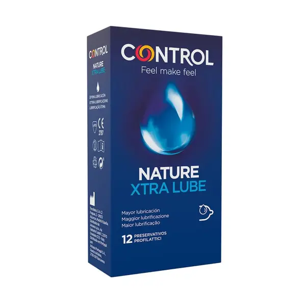Prezervative Control – Nature Extralube, pentru lubrifiere suplimentară și confort sporit, 12 bucăți