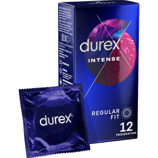 Prezervative Durex – Intense Orgasmic, pentru stimulare intensă și plăcere amplificată, 12 bucăți