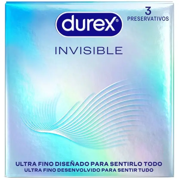 Prezervative DUREX – Ultra Thin Invisible, extra-subțiri, regular size, 3 bucăți