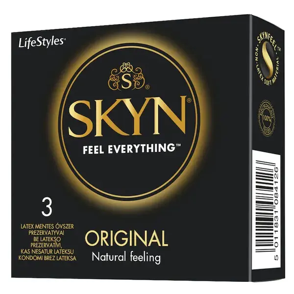 Prezervative fara latex Original, 3 bucati, Skyn