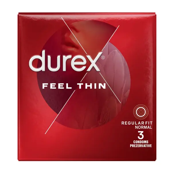 Prezervative Feel Thin, 3 bucati, Durex