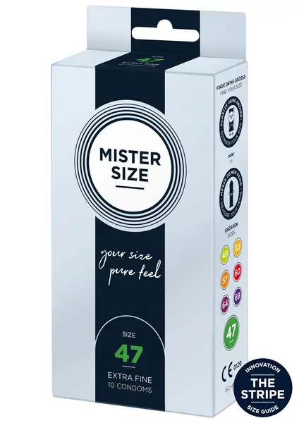 Prezervative MISTER SIZE, ultra subtiri, marime 47 mm, 1 cutie x 10 buc