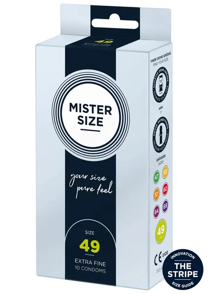 Prezervative MISTER SIZE, ultra subtiri, marime 49 mm, 1 cutie x 10 buc