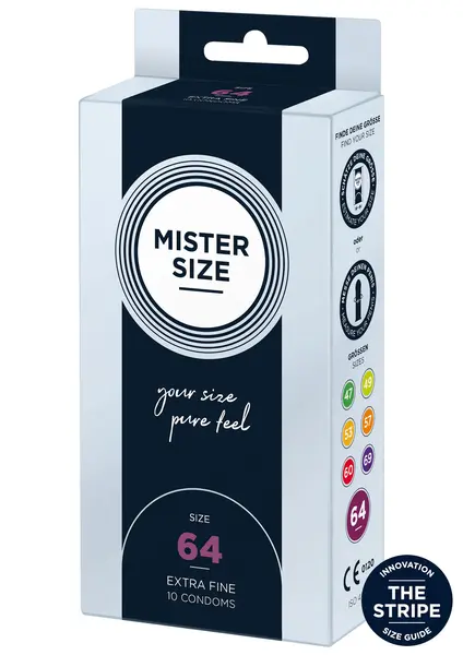 Prezervative MISTER SIZE, ultra subtiri, marime 64 mm, 1 cutie x 10 buc