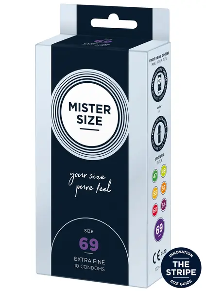Prezervative MISTER SIZE, ultra subtiri, marime 69 mm, 1 cutie x 10 buc