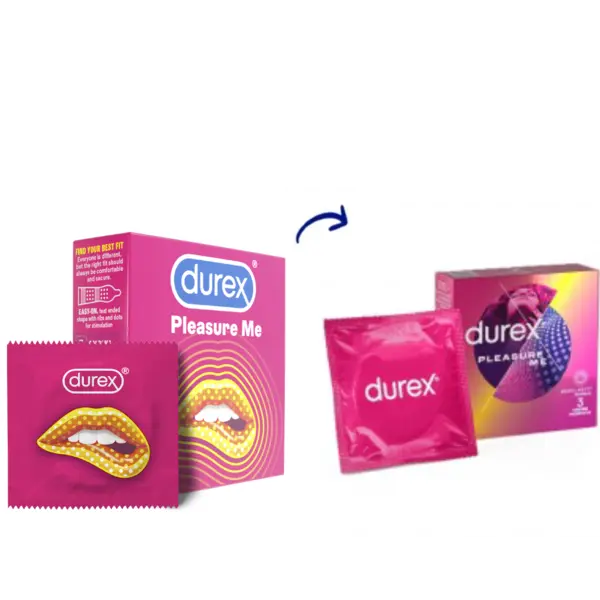 Prezervative Pleasure Me, 3 bucati, Durex