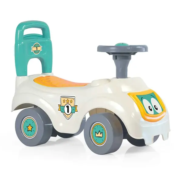 Prima mea masinuta Ride-on Dolu alb cu galben