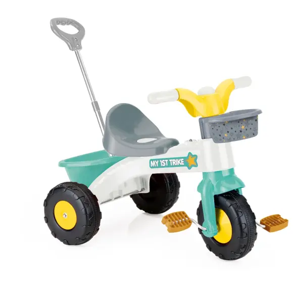 Prima mea tricicleta cu maner - Pastel
