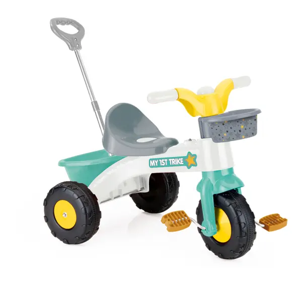Prima mea tricicleta cu maner Pastel