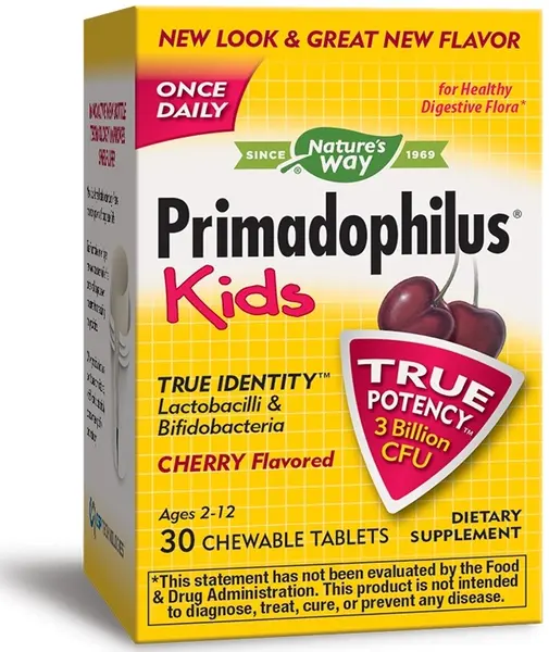 Primadophilus Kids, cireașă, 30 comprimate masticabile, Nature's Way