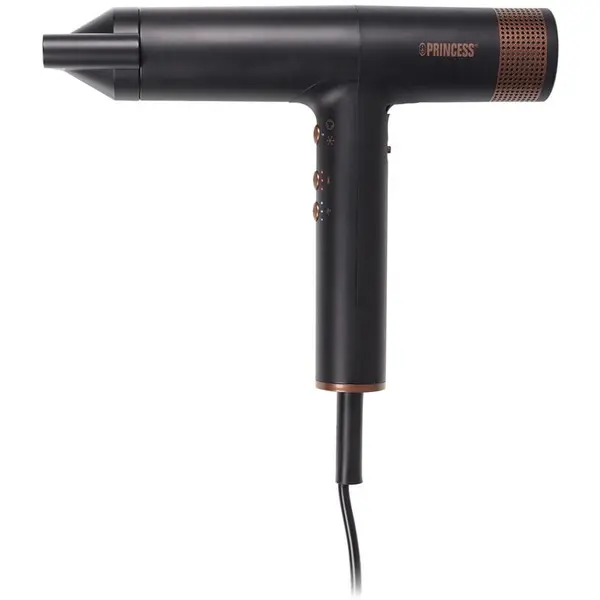 PRINCESS Uscator de par Princess 01.529205.01.001, Airstyler Pro, 2000W, 3 setari de temperatura, 3 trepte de viteza, Negru