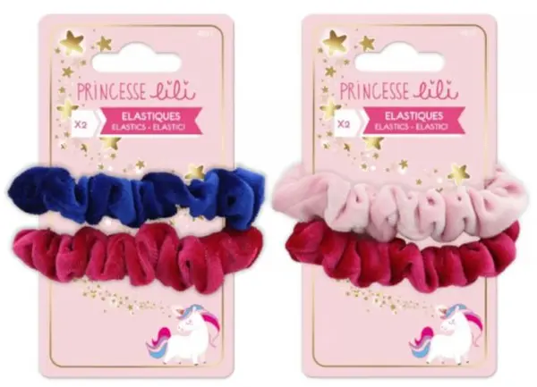 Princesse Lili Elastic de păr, catifea, 2 buc, sortiment
