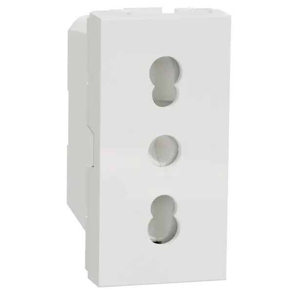 Priza 1M standard italian Schneider Noua Unica NU302318, alb