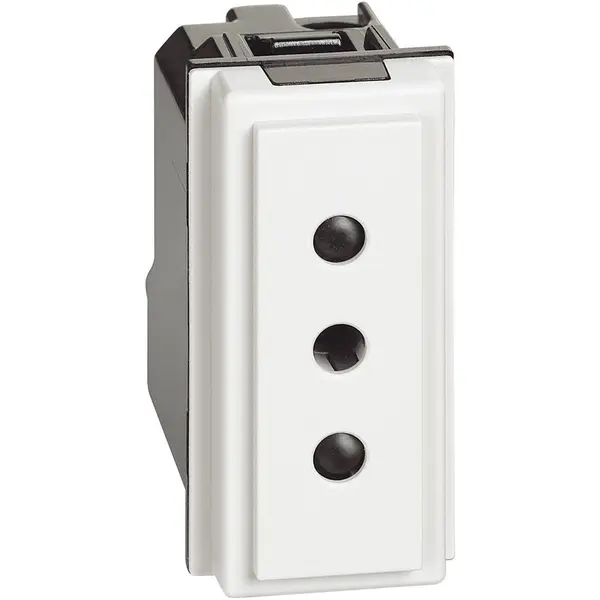 Priza 2 P+T 10A Bticino Living Now KW4113, alb