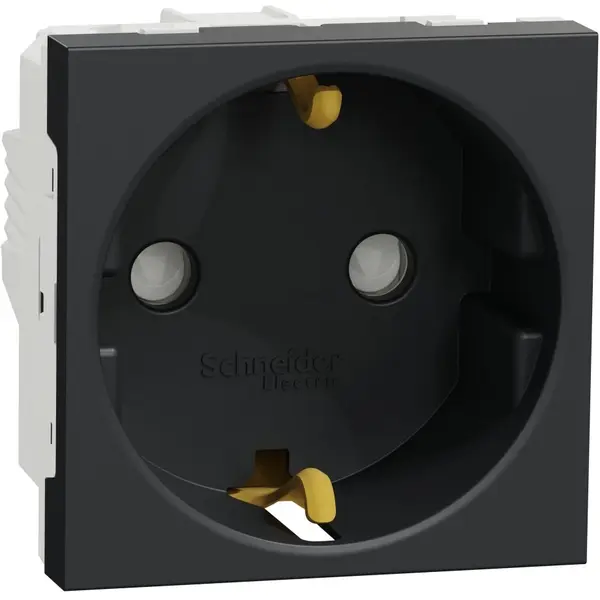 Priza 2P+E 16A cu obturatoare 2M Schneider Noua Unica NU303754, antracit