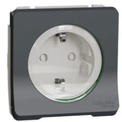 Priza 2P+E Schneider Mureva MUR36135, obturatoare, multi, 16A, 250V, IP55, gri