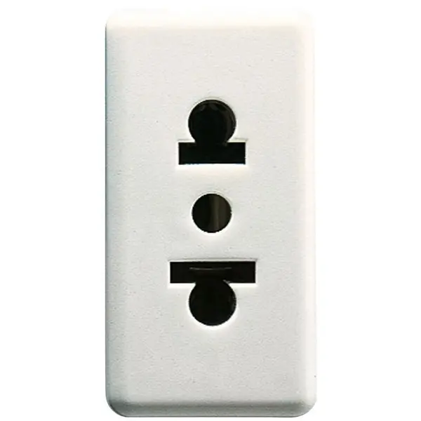 Priza 2P+E standard euro/american 1 modul Gewiss System GW20212, alb