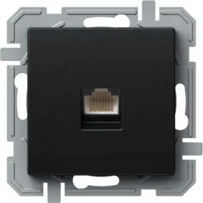PRIZA DATE CAT5E KS RJ45 8/8, NEGRU, TEM Modul TEM-KQ37BKXO-U