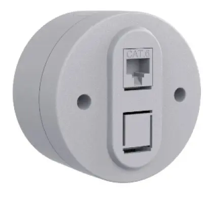 Priza Date (CAT6) PT xOne Ovivo OV00906, 10A, 250V, IP54, antracit