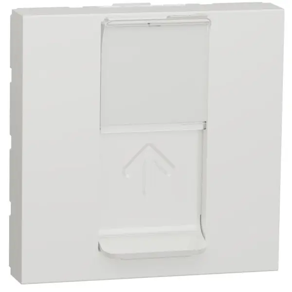 Priza date RJ45 2 module UTP Schneider Noua Unica NU341118, alb
