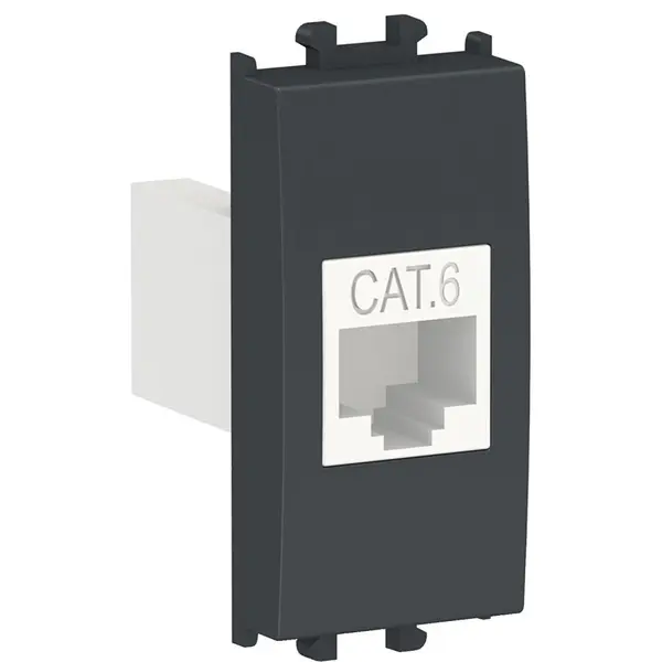 Priza date RJ45 cat6 UTP 1 modul Schneider Easy Styl LMR6233003, negru