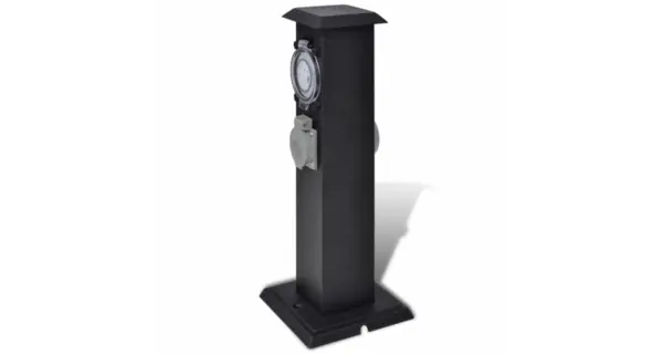 Priza de alimentare cu temporizator, pentru gradina, negru