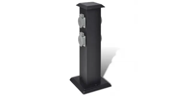 Priza de gradina tip turn Negru