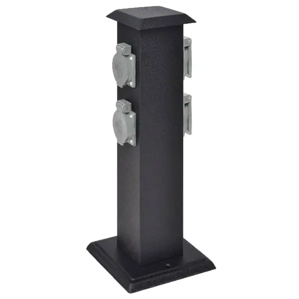 Priza de gradina tip turn negru