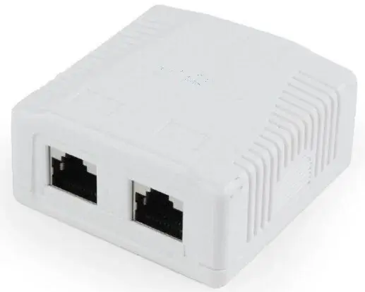 Priza dubla aplicata FTP CAT5e, Gembird NCAC-2F5E-01