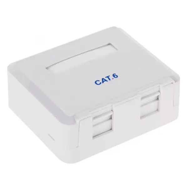 Priza dubla RJ45 cat 6 UTP aplicata, TEL0031-6