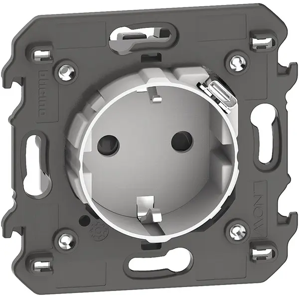 Priza electrica standard german, cu incarcator USB integrat Bticino Living Now KW4141USB, alb