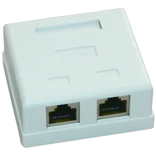 Priza FTP dubla aplicata cat.5e, EMTEX EMT-FTP5E-2P-PT