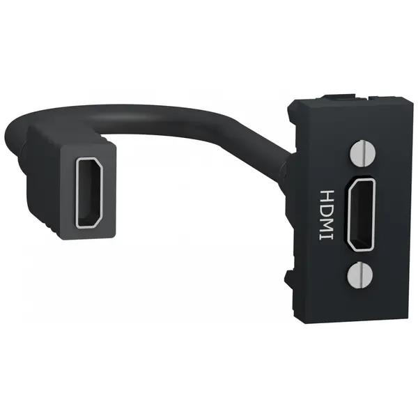 Priza HDMI precablata 1 modul Schneider Noua Unica NU343054, antracit
