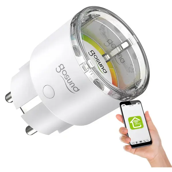 Priza inteligenta Gosund EP2, Wi-Fi, 10A, monitorizare consum energie, Smart Life, Tuya 6972391283246
