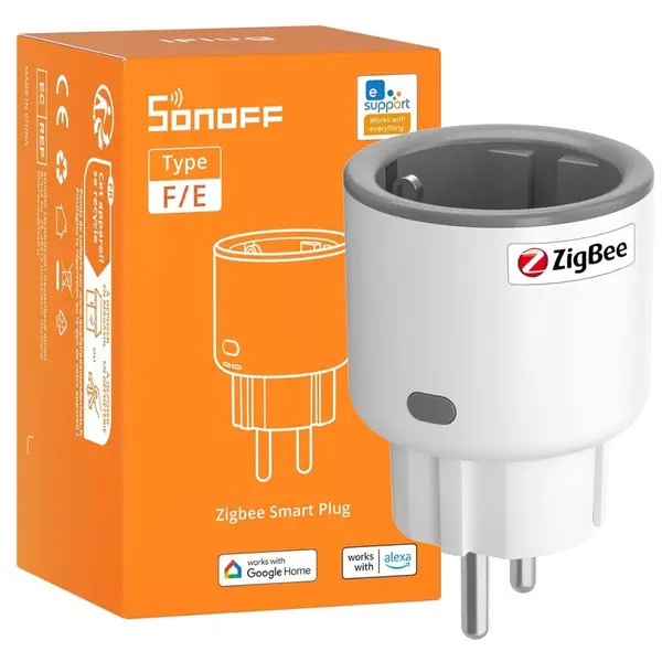 Priza inteligenta Sonoff S60TPF-5072, 16A, Zigbee, monitorizare consum