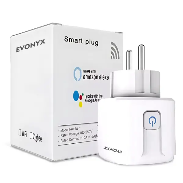 Priza inteligenta WiFi HAWIRE 16A 3500W, Control din aplicatie, Functie timer, Inregistrare consum energie, Control vocal Alexa si Google Home, Alb
