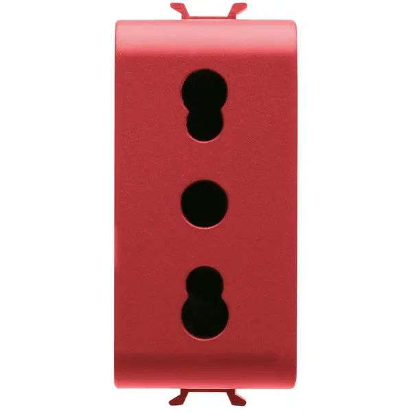Priza pentru linii dedicate 1M 16A standard italian Gewiss Chorus GW10213, rosie