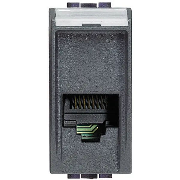 Priza RJ11 1 modul Living Light Bticino L4258/11N, antracit