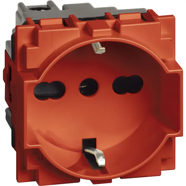 Priza standard italian/german 2 module Bticino Living Now KR4140A16, rosu