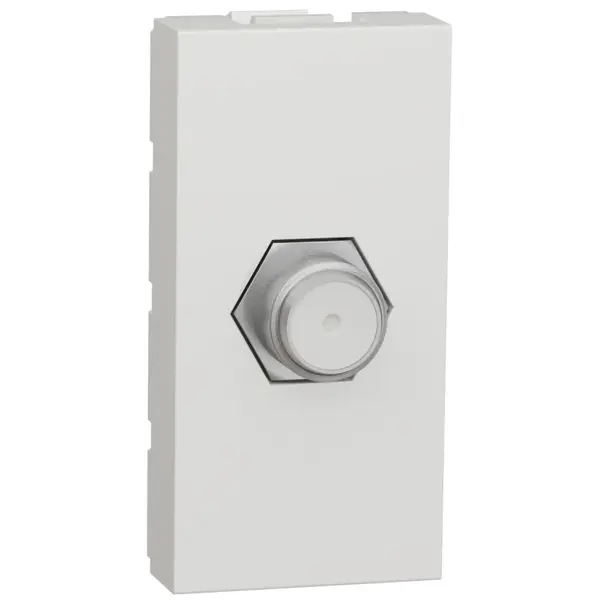 Priza tv 1M (conector F) Schneider Noua Unica NU346818, alb