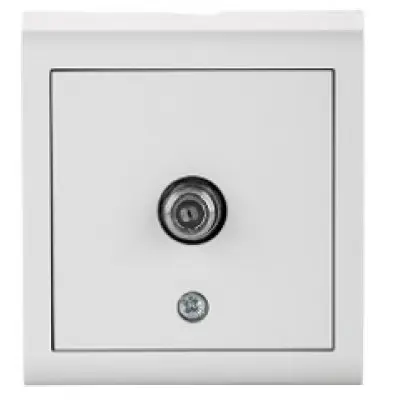 Priza TV de Trecere PT Nivo Ovivo OV00675, 10A, 250V, IP20, alb