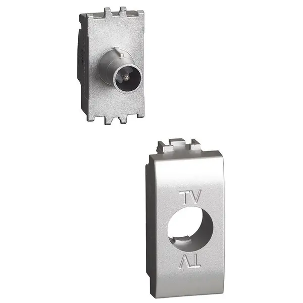 Priza tv directa 1 modul Bticino Living Light NT4202DN, argintiu