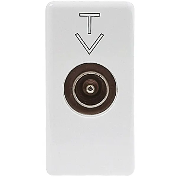 Priza TV directa 1M Gewiss System GW20381, alb
